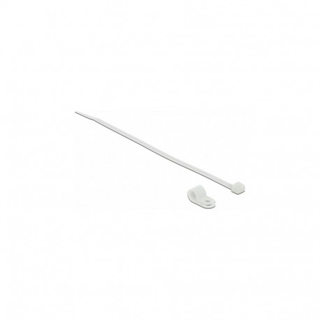 "Befestigungsschelle 6,4 mm mit Kabelbinder L 200 x B 3,6 mm weiß"