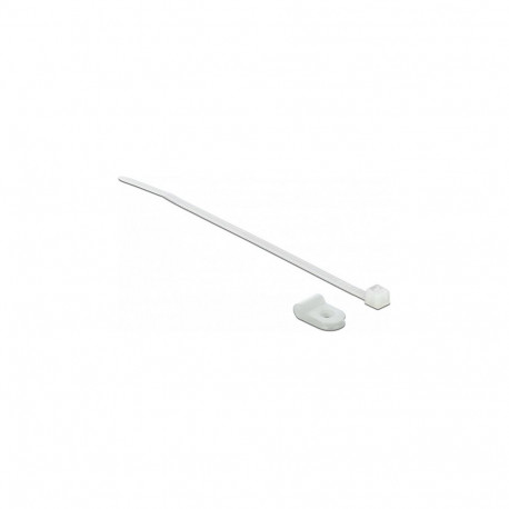 Kinnitusklamber 3,2mm kaablisidemega L 100 x B 2,5mm, valge