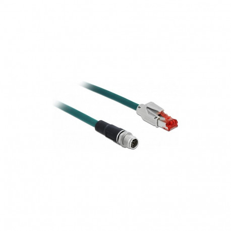 "Delock Netzwerkkabel M12 X-kodiert 8 Pin zu RJ45 Stecker PVC 3 m"