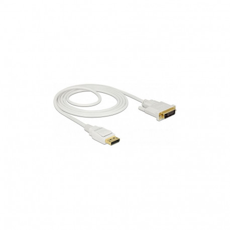 "Kabel DisplayPort 1.2 Stecker > DVI 24+1 Stecker Passiv 4K 30 Hz 2 m weiß"