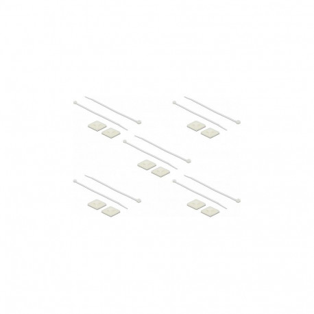 Delock kinnitusalus 30 x 30 mm kaablisidemega L 200 x B 4,8 mm valge
