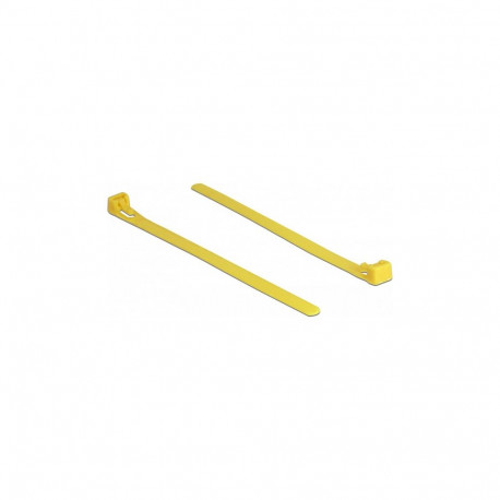 "Delock Kabelbinder wiederverwendbar hitzebeständig L 150 x B 7,5 mm 100 Stück gelb"