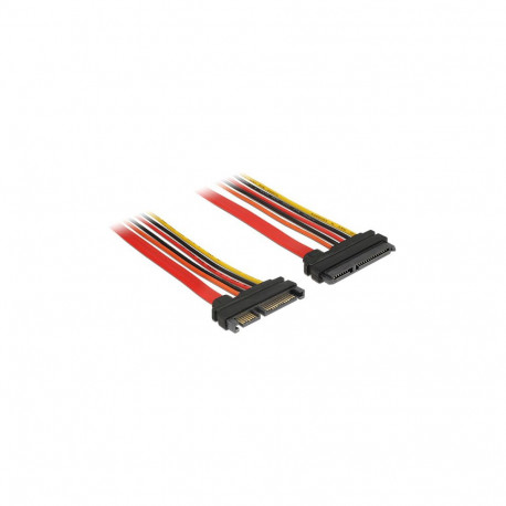 "Delock Verlängerungskabel SATA 6 Gb/s 22 Pin Stecker > SATA 22 Pin Buchse (3,3 V + 5 V + 12 V) 20 c