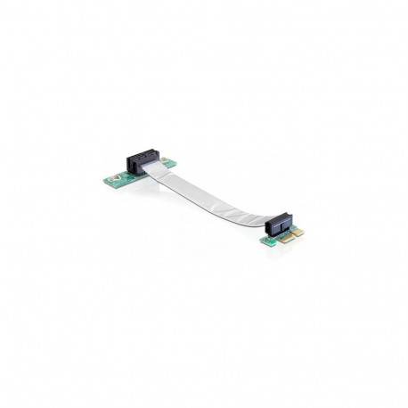 "Riser Karte PCI Express x1 > x1 mit flexiblem Kabel 13 cm links gerichtet"