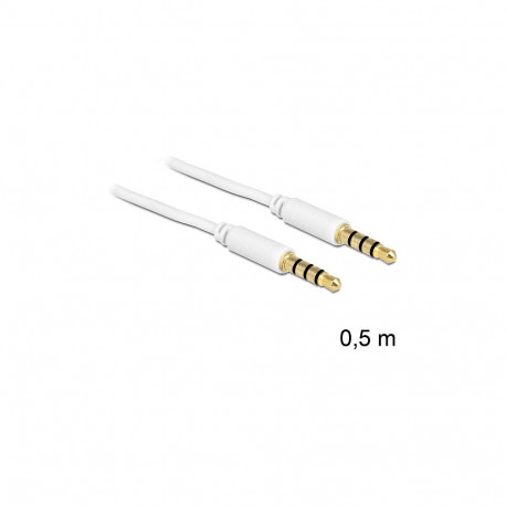 "Delock Kabel Klinke 3,5 mm 4 Pin Stecker > Stecker 0,5 m"