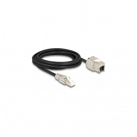 "Delock Kabel RJ45 Stecker feldkonfektionierbar zu Keystone Modul RJ45 Buchse Cat.6A 3 m"