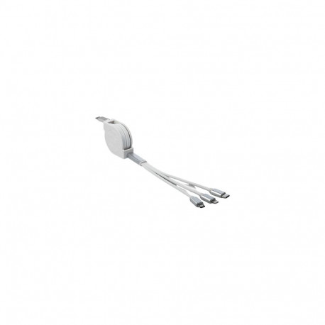 "Delock USB Type-C™ 3 in 1 Aufrollladekabel für Lightning™ / Micro USB / USB Type-C™ weiß"