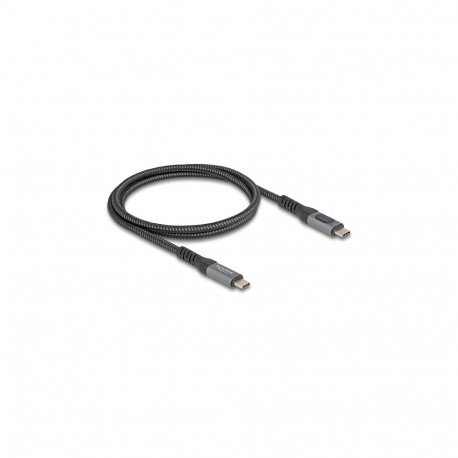 "Delock USB 40 Gbps Daten- und Schnellladekabel koaxial 1 m 8K 60 Hz USB PD 3.1 Extended Power Range
