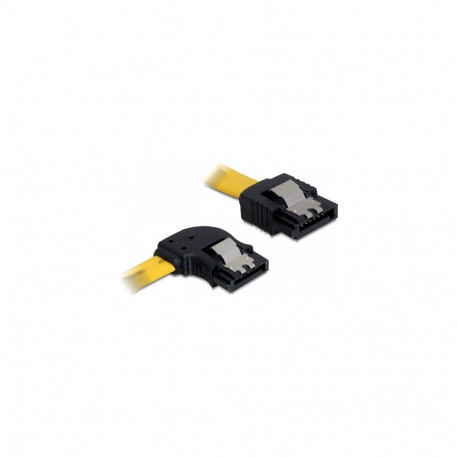 Delock SATA 3 Gb/s sirge ja vasakule nurgaga kaabel 50 cm kollane