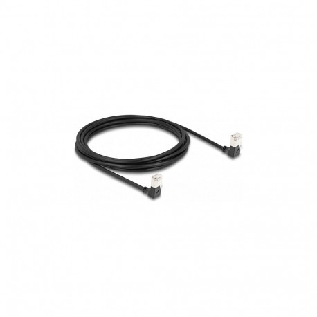 "Delock RJ45 Netzwerkkabel Cat.6A S/FTP Slim 90° unten / unten gewinkelt 3 m schwarz"
