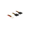 "Kabel Power Floppy 4 Pin Buchse > 2 x SATA 15 Pin Buchse 30 cm"