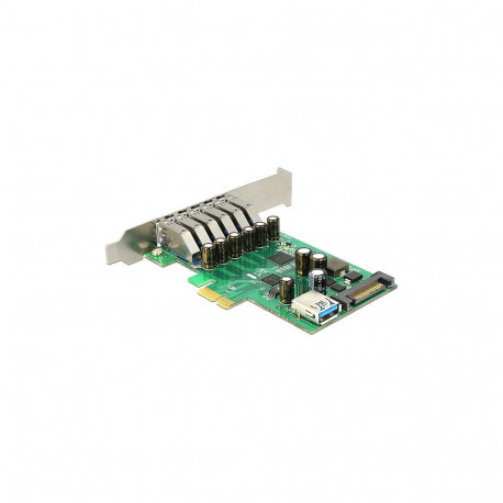 "PCI Express x1 Karte zu 6 x extern + 1 x intern USB 5 Gbps Typ-A Buchse"