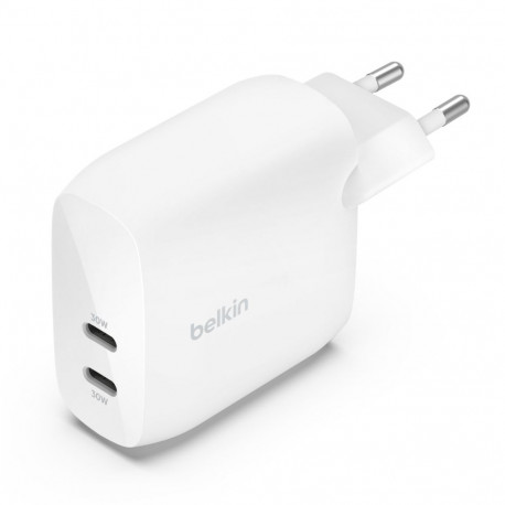 "Belkin 60W Dual USB-C Ladegerät mit Power Deliver, weiss"