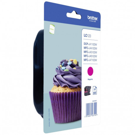 "Brother Tinte LC-123M Magenta bis zu 600 Seiten nach ISO/IEC 24711"