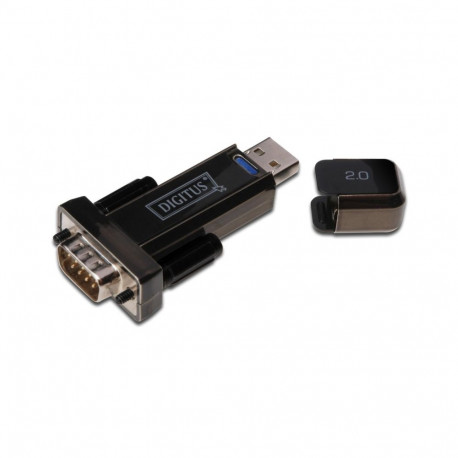 USB 2.0 adapter USB-A pistik > 9-Pin seriaalpistik 80cm kaabliga, must