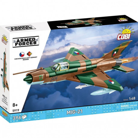 The COBI MiG-21 "Fishbed" is a highly detailed construction block set part of COBI’