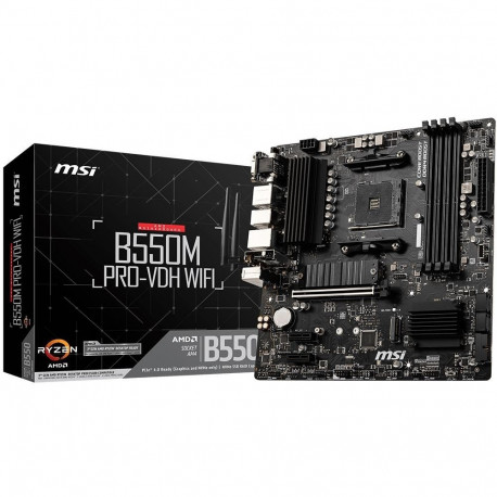 MSI mainboard B550M PRO-VDH WiFi AM4 4DDR4 HDMI/DP/VGA M.2 mATX