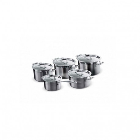 Cookware Set - Le Creuset 3-Ply 5-Piece Stainless Steel Saucepan Set