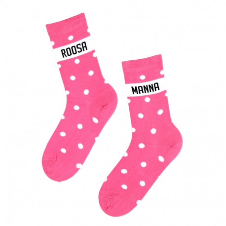 SOKISAHTEL ROOSAMANNA roosad puuvillased sokid lastele 443