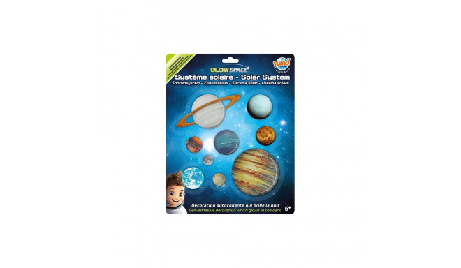 Phosphorescent sticker 3D solar system, Buki