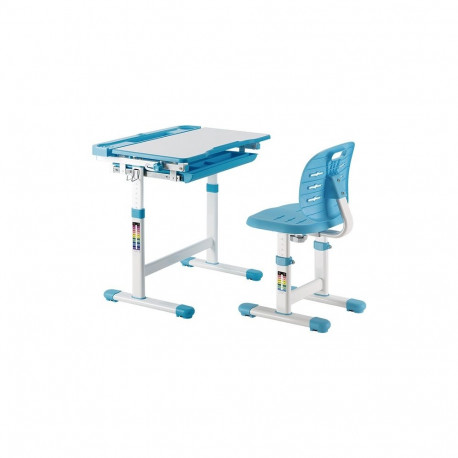 Manual-Lifting Height Adjustable Kids Desk and Full-Backrest Chair Set