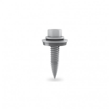 Self-tapping screw 6x25mm, stainless steel with EPDM, for PV panels mounting, 100pcs