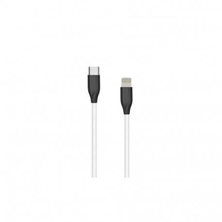 Silicone Cable USB Type C- Lightning, 2m (white)