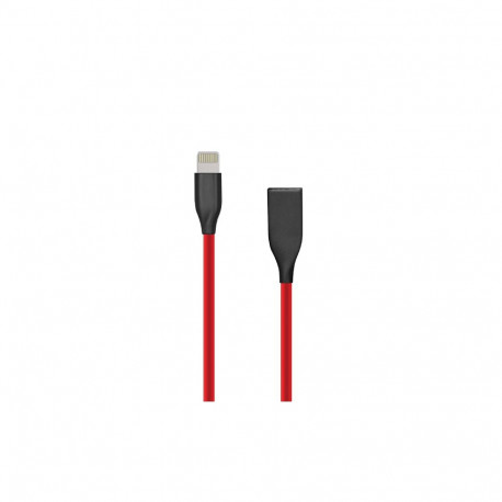 Extra Digital cable Silicone USB - Lightning 1m, red