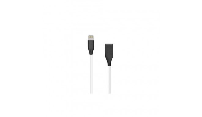 Silicone Cable USB- Lightning, 2m (white)