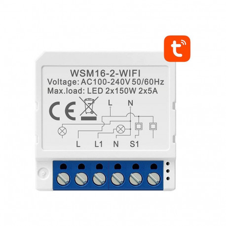 Smart Switch Module WiFi Avatto WSM16-W2 TUYA
