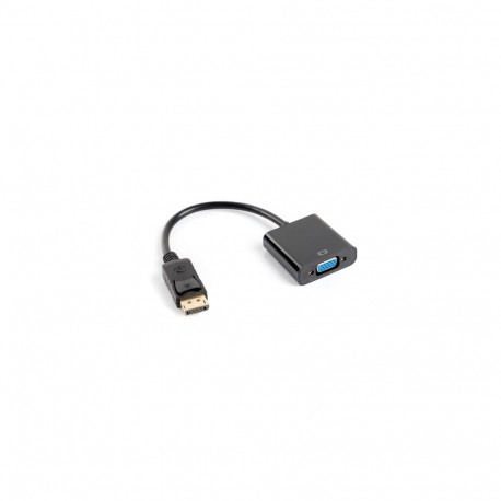 DISPLAYPORT(M) 1.1->VGA(F) ADAPTER CABLE 20CM BLACK LANBERG