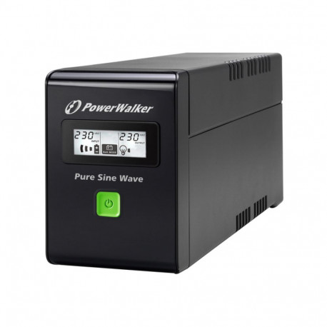 UPS POWERWALKER VI 800 SW IEC LINE-INTERACTIVE 800VA 3X IEC C13 OUTLETS USB-B LCD PURE SINE WAVE