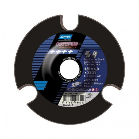 Grinding disc Norton Octopus 125x4.0x22.2 grit 36