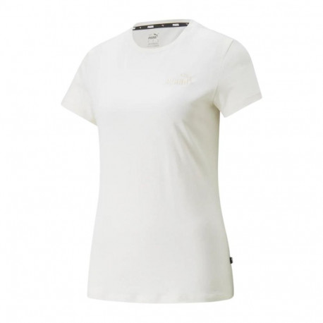 Puma naiste t-särk ESS+ Embroidery Tee 848331 99 S, kreemikas