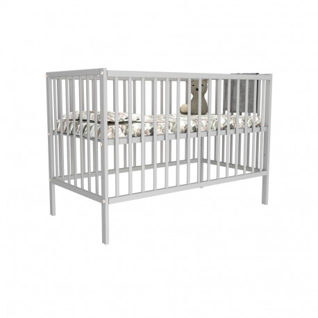 Bobas baby cot drop down side MAGDA grey120x60