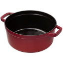 Staub Round Cocotte, 24cm Cherry Red, Cast Iron
