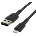 Belkin Lightning kaabel 1m, kaetud, mfi sert, must