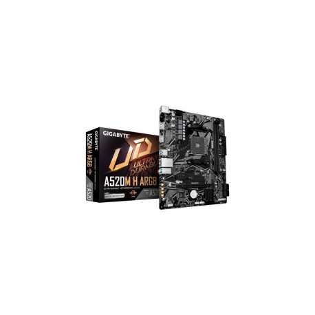 GIGABYTE A520M H ARGB Motherboard - Supports AMD Ryzen 5000 Series CPUs, up to 5100MHz DDR4 (OC), PC