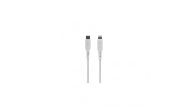 FIXED Liquid Silicone Cable USB-C/Lightning, 1,2m, white