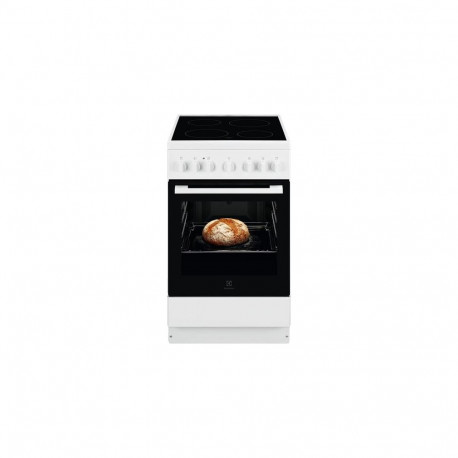 Electrolux LKR500066W Freestanding cooker Electric Ceramic hob Black, White