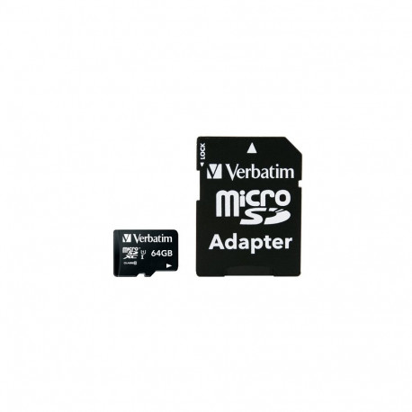 Verbatim mälukaart microSDXC 64GB Class 10 UHS1 + adapter