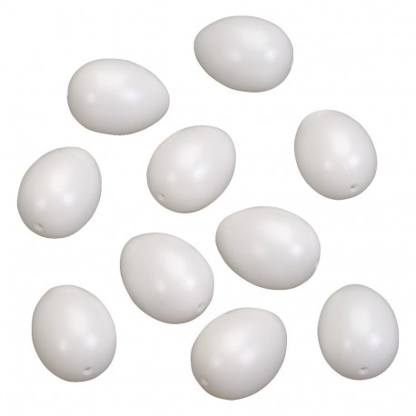 Plastikust Muna 60x45mm, valge, 10tk. pakis