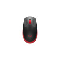 Logitech M190 Full-Size Wireless Mouse, RF Wireless, 1000 DPI, Red