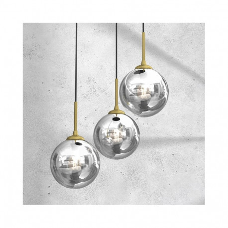 ripatsvalgusti BURSA 3XE14 ümmargune must/kuldne