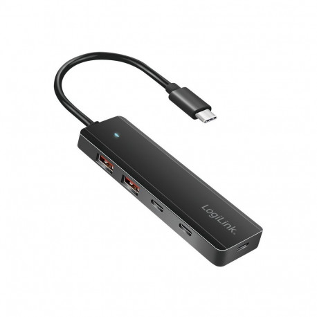Slim USB-C hub, 4-ports 2xUSB-A, 2xUSB-C