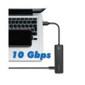 Õhuke USB-C jaotur, 4 pordiga 2xUSB-A, 2xUSB-C