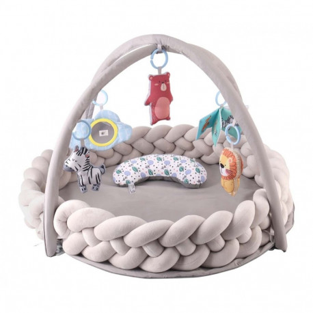 Braided sensory play mat