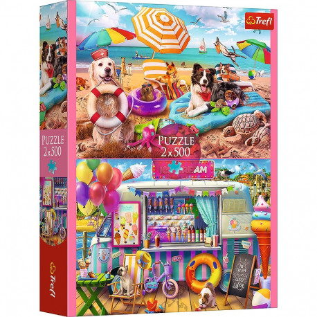 TREFL Puzzle set Summer Time, 2x500 pcs