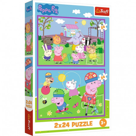 TREFL PEPPA PIG puslede komplekt, Põrsas Peppa 2x24 osa