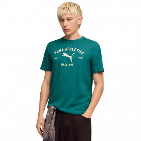 Koszulka męska Puma Class Graphic Tee zielona 692226 41 2XL